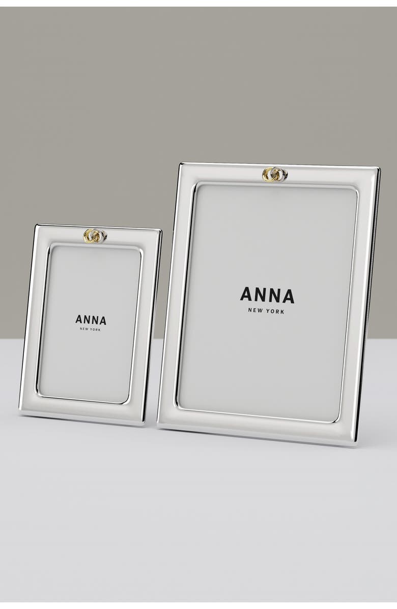 ANNA New York Ring 5 x 7-Inch Picture Frame, Alternate, color, Silver / Gold