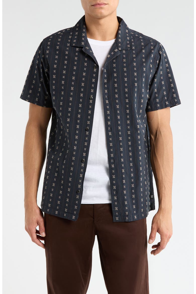 Gonzo Organic Cotton Camp Shirt, Main, color, DARK NAVY