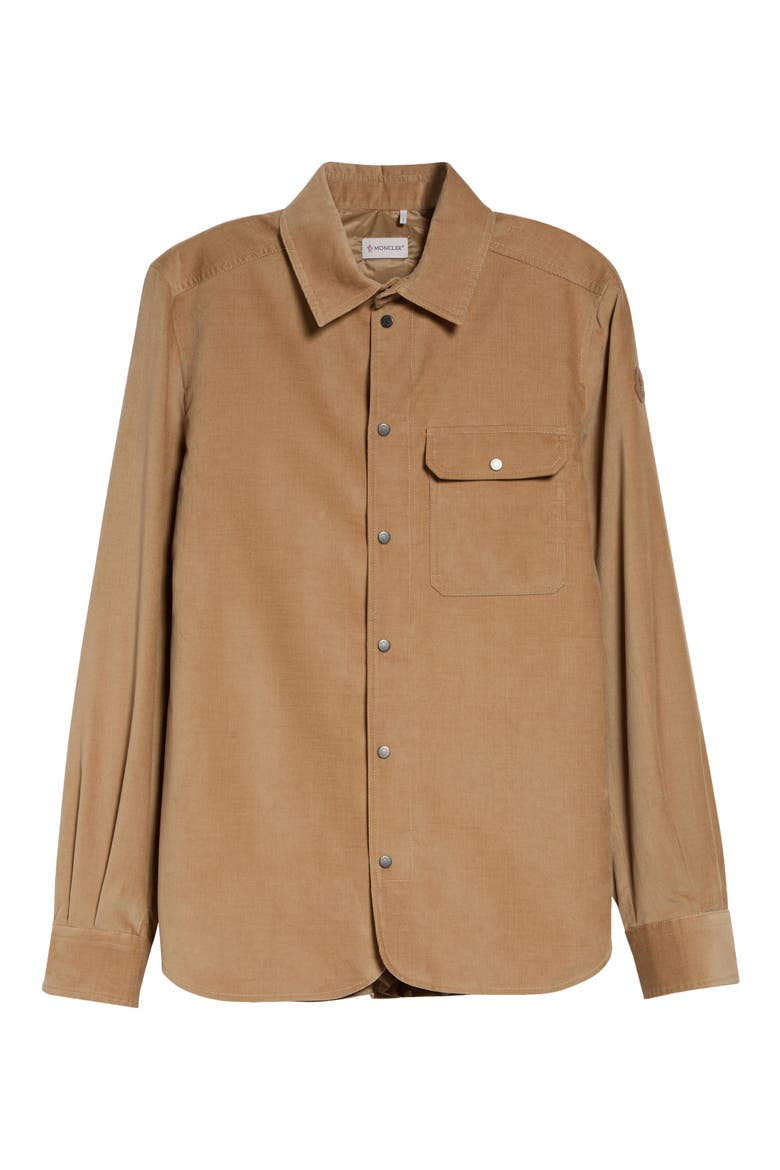 Cotton Corduroy Snap-Up Shirt, Main, color, TRAVERTINE