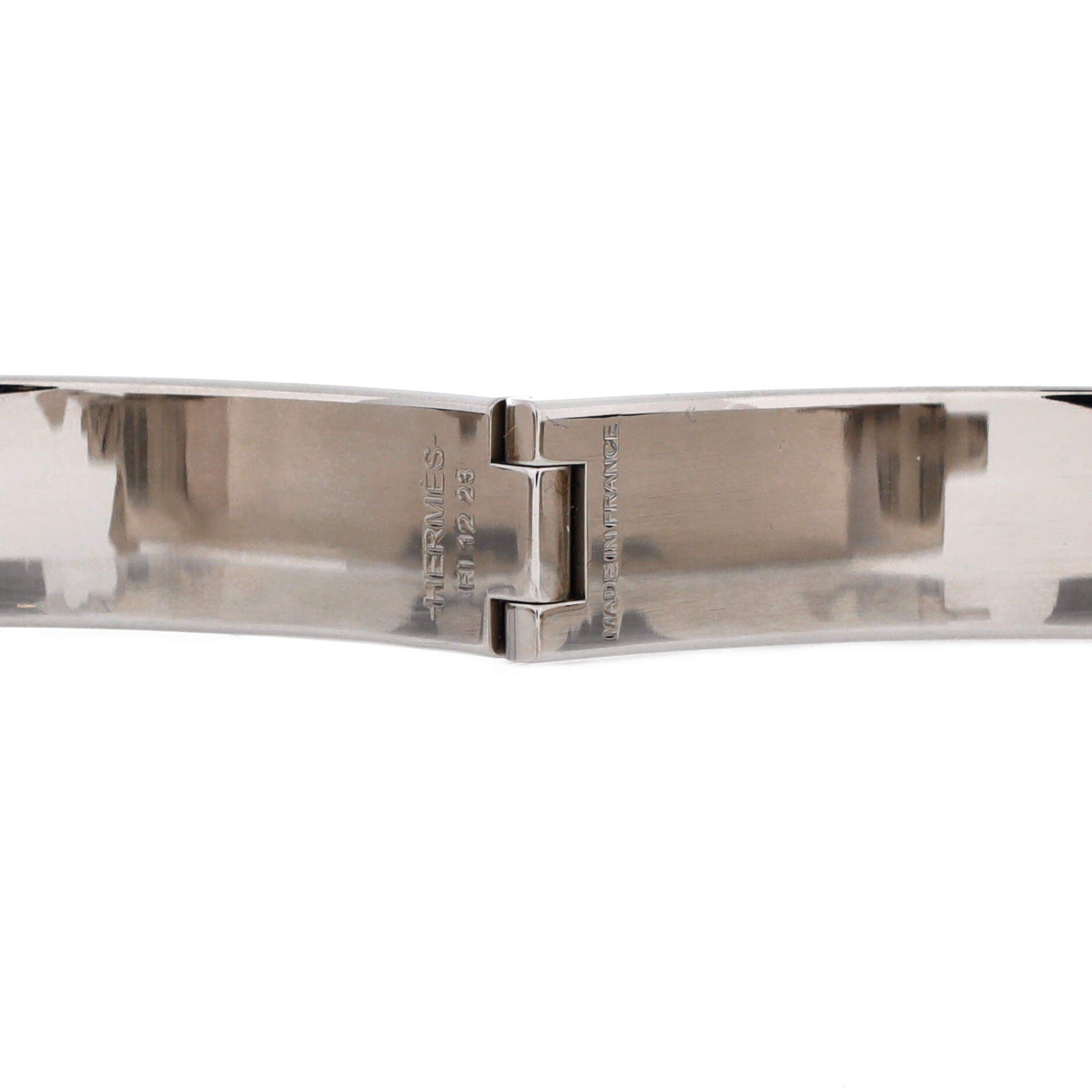 Clic HH Bracelet Printed Enamel with Brushed Hardware Narrow, Alternate, color, Purple