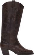 maje Leather cowboy boots