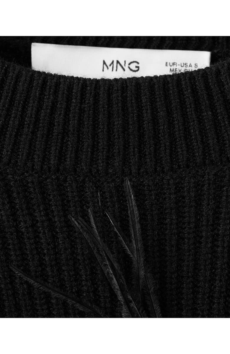 MANGO Feather Detail Sweater, Alternate, color,