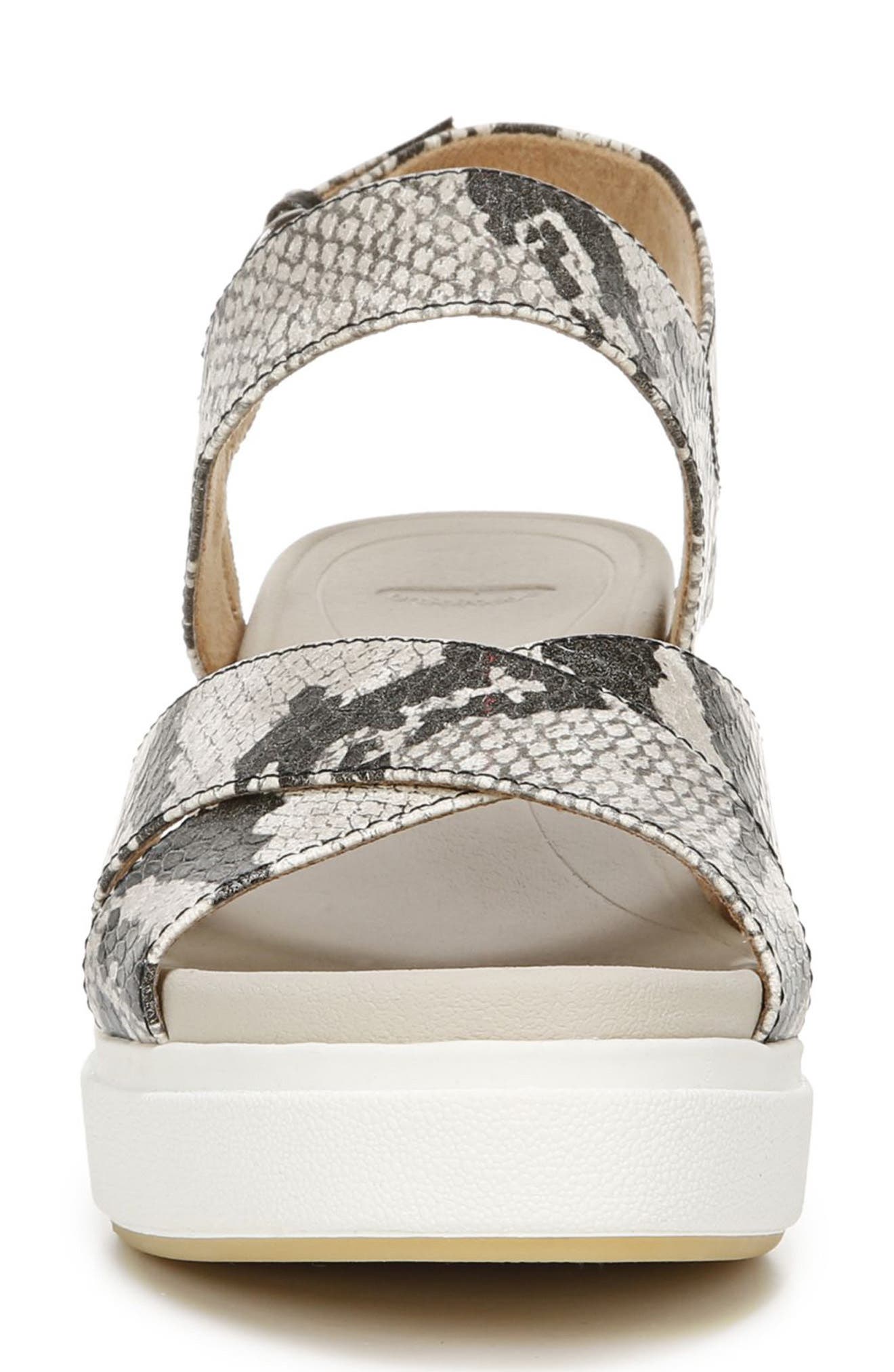 Scenario Platform Sandal, Alternate, color, BLACK WHITE SNAKE FAUX LEATHER