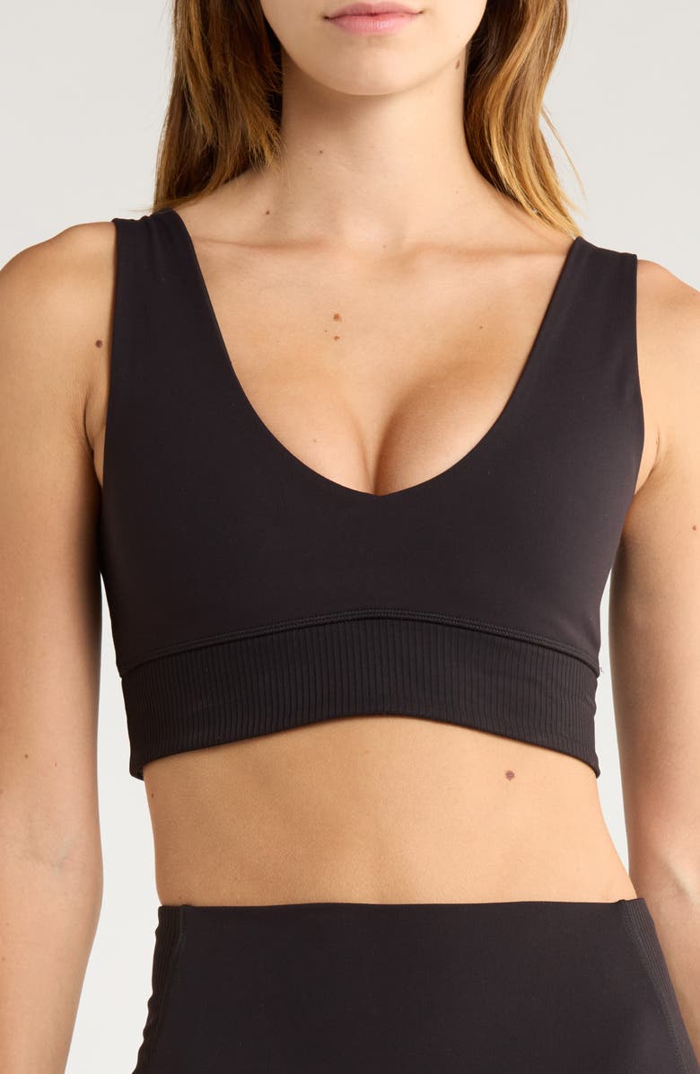 X by Gottex Rib Insert Activewear Bra, Main, color, 