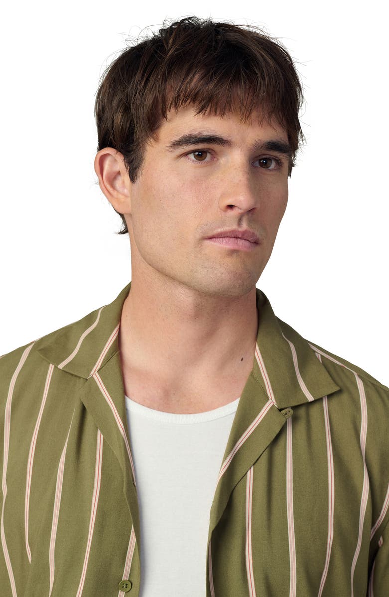 Joe's Stripe Camp Shirt, Alternate, color, Olive Stripe