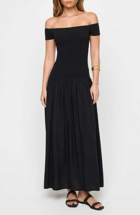 LSPACE Going Steady Off the Shoulder Cover-Up Dress