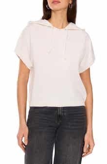 Vince Camuto Short Sleeve Hooded Sweater