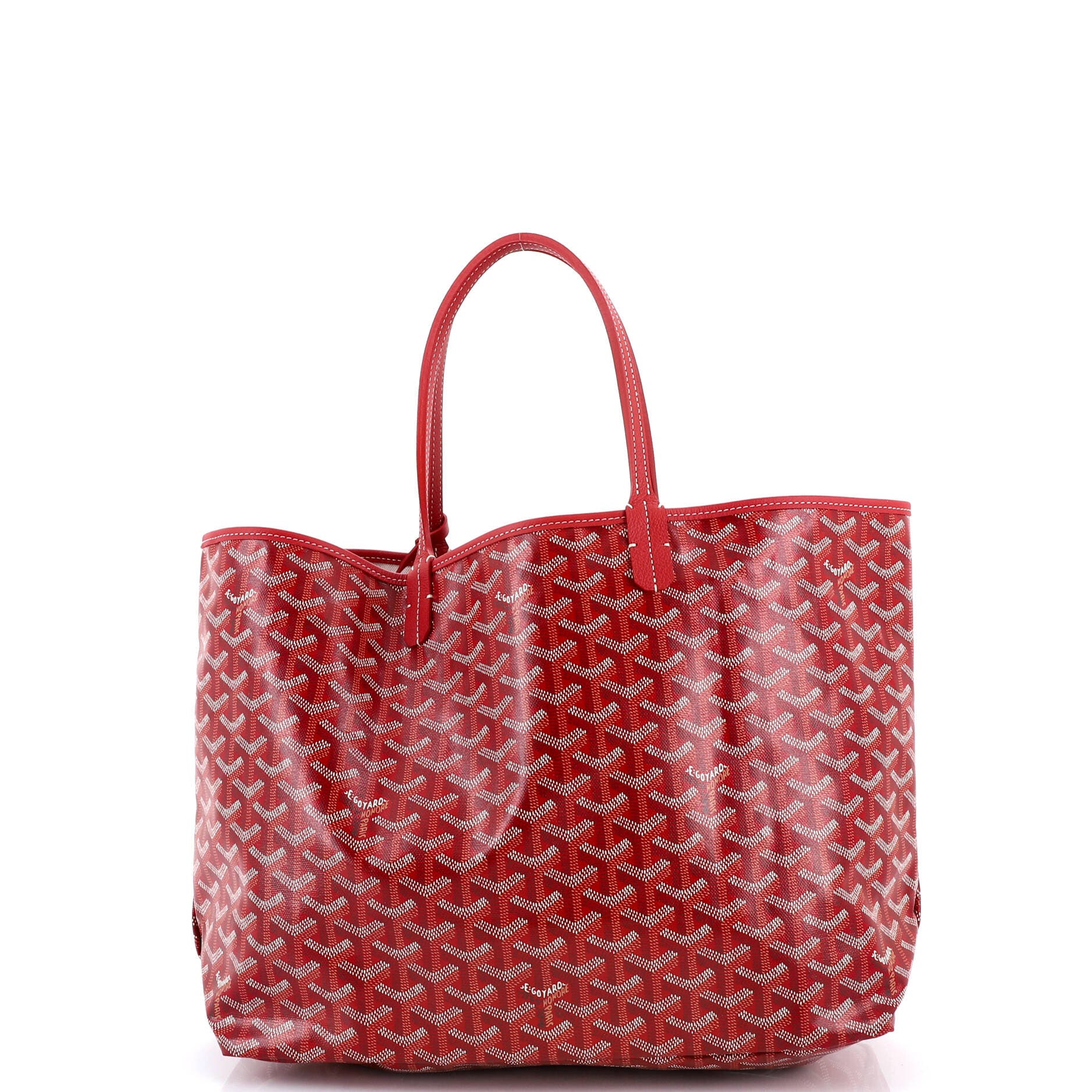 Pre-Owned Goyard Saint Louis Tote Coated Canvas PM, Main, color, White
