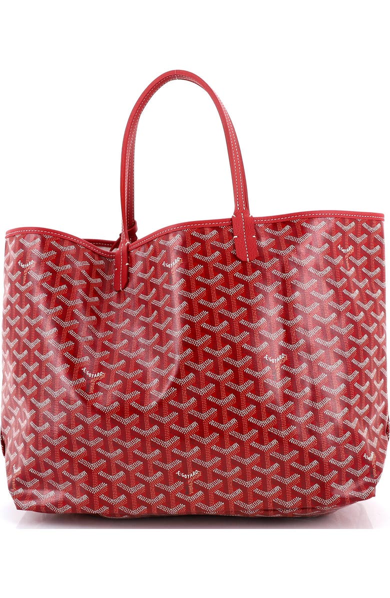 Pre-Owned Goyard Saint Louis Tote Coated Canvas PM, Main, color, White
