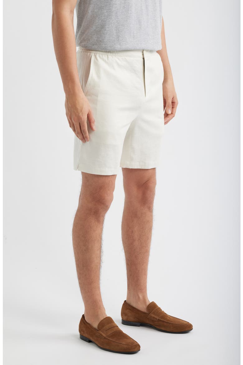 Aerolinen Linen Blend Shorts, Alternate, color, IVORY