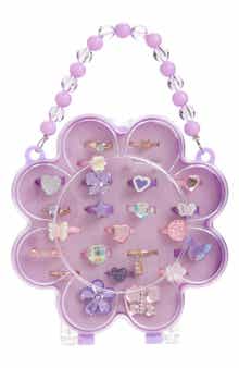 Capelli New York Kids' 24-Piece Butterfly Ring Flower Box Set