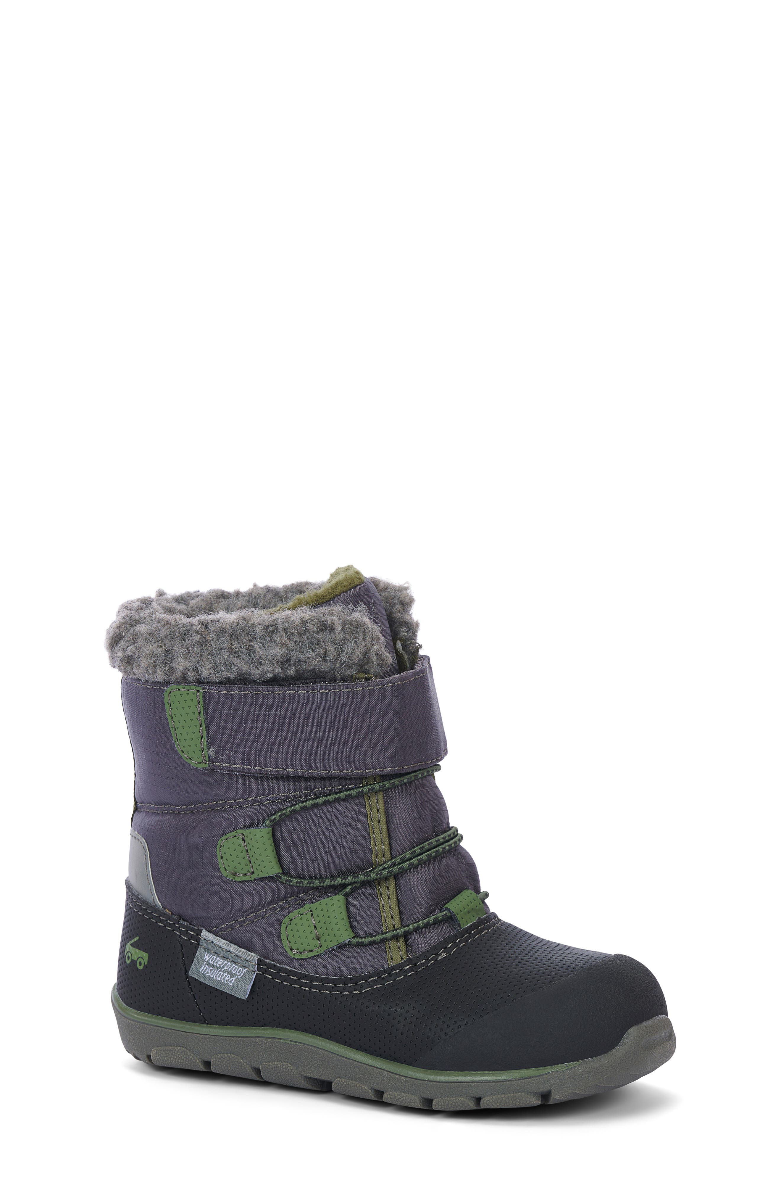 See Kai Run Kids' Gilman Waterproof Snow Boot, Main, color, Dark Gray