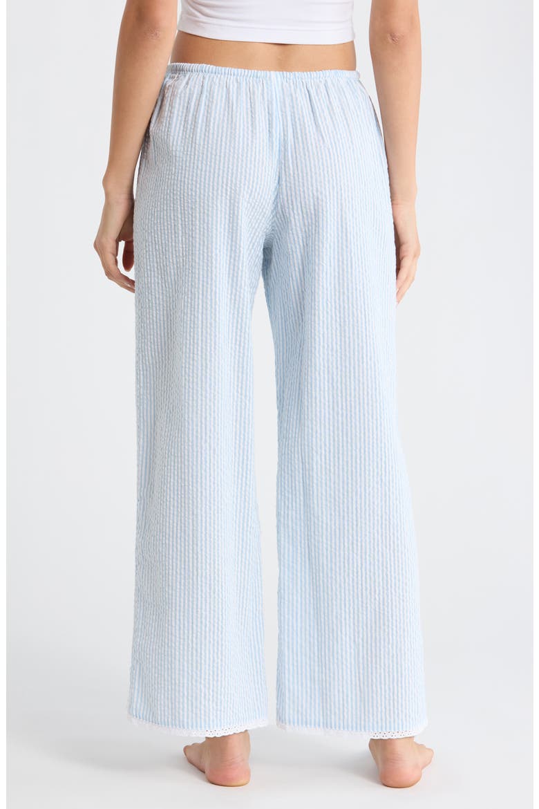 Seersucker Sleep Pants, Alternate, color, WHITE- BLUE HICKORY STRIPE