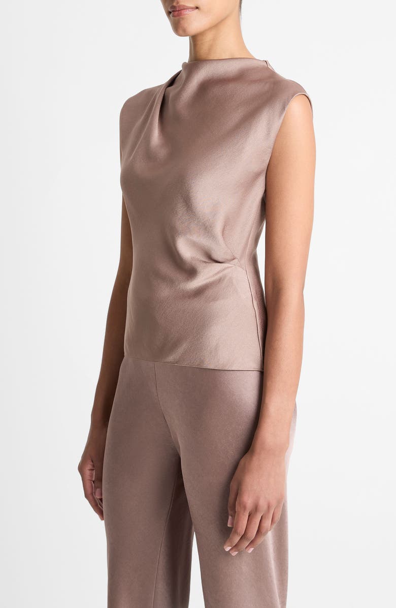 Vince Cowl Neck Satin Top, Alternate, color, Mauve Lilac