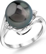 The Pearl Source Tahitian South Sea Pearl & Diamond Sia Ring