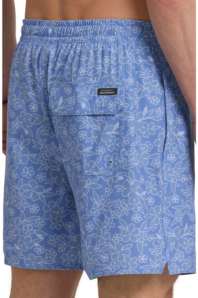Mix Pack Volley Floral 17" Swim Trunks, Alternate, color, BLUE SHADOW