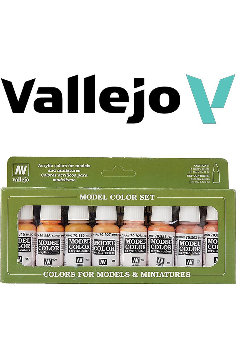 Vallejo Paints Vallejo Face/Skin Colors Paint Set, 8Colors, 17Ml, 0.5 Fl Oz, Alternate, color, Multicolored
