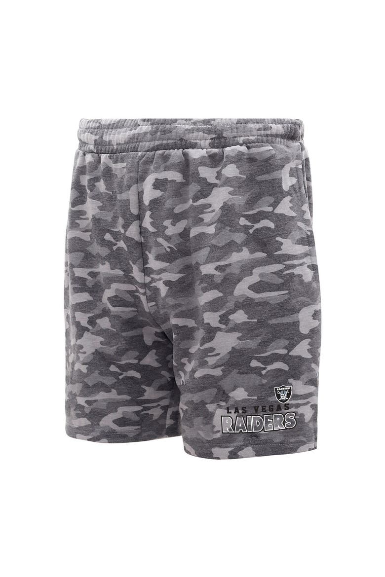 Men's Concepts Sport  Charcoal Las Vegas Raiders Biscayne Camo Shorts, Alternate, color, Charcoal