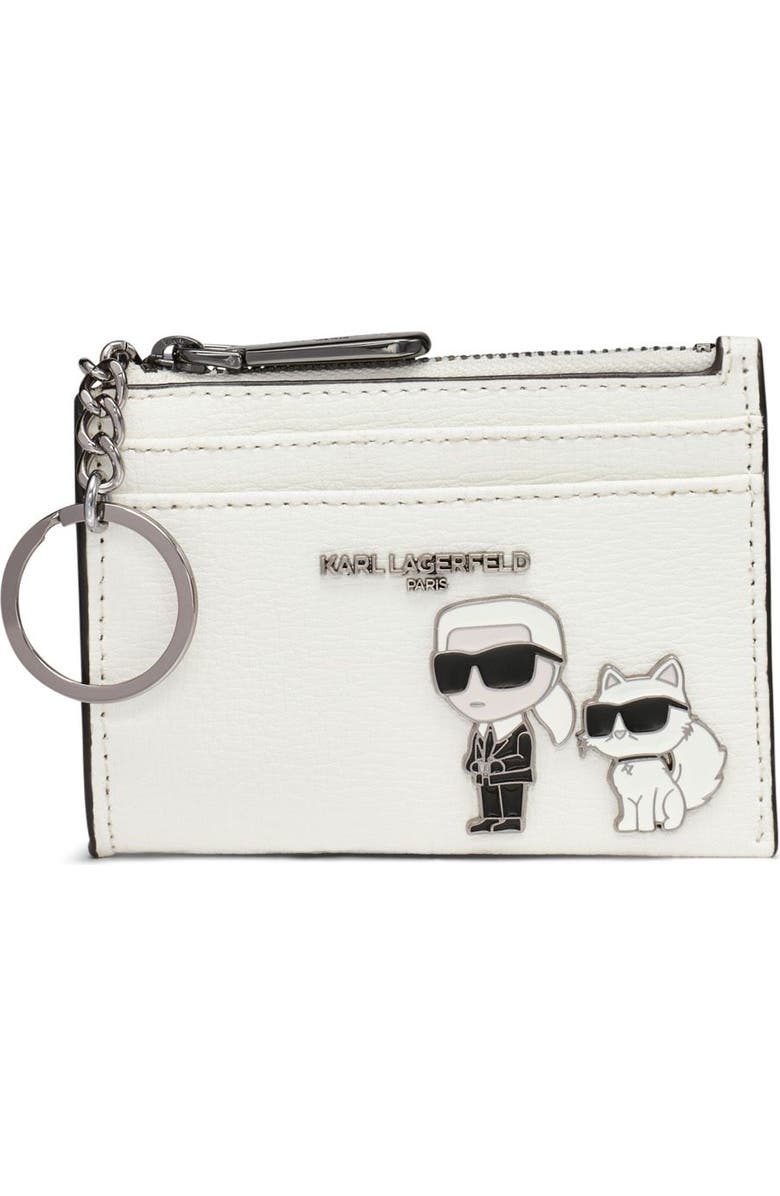KARL LAGERFELD PARIS Karl Card Case, Main, color, White