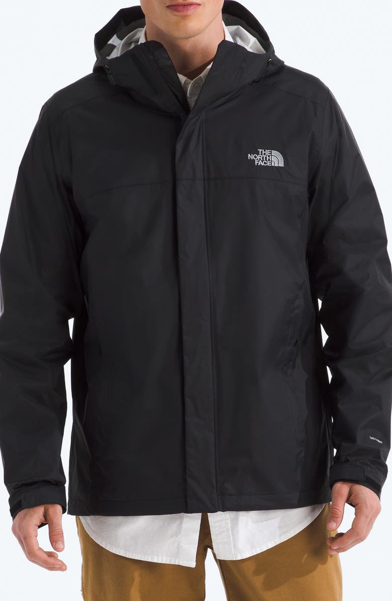 The North Face Venture 2 Hooded Waterproof Rain Jacket, Main, color, Tnf Black