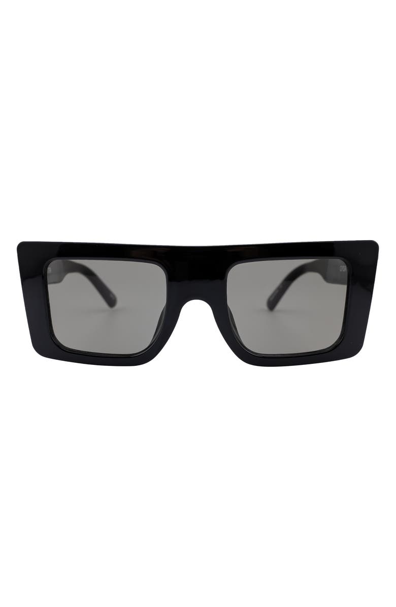 OTRA Gyda Square Sunglasses, Main, color, Black/ Smoke