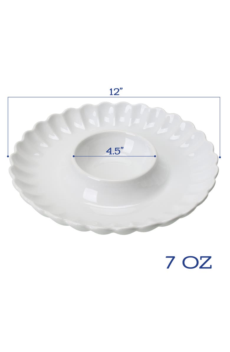 BIA Cordon Bleu Petal Set of 2 Chip-N-Dip Bowl Set, Alternate, color, White