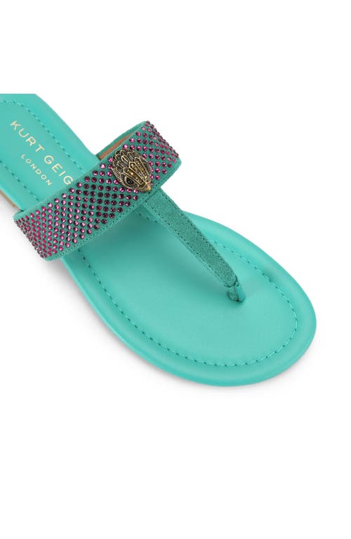 Kurt Geiger London Kensington Crystal T-strap Sandal In Multi