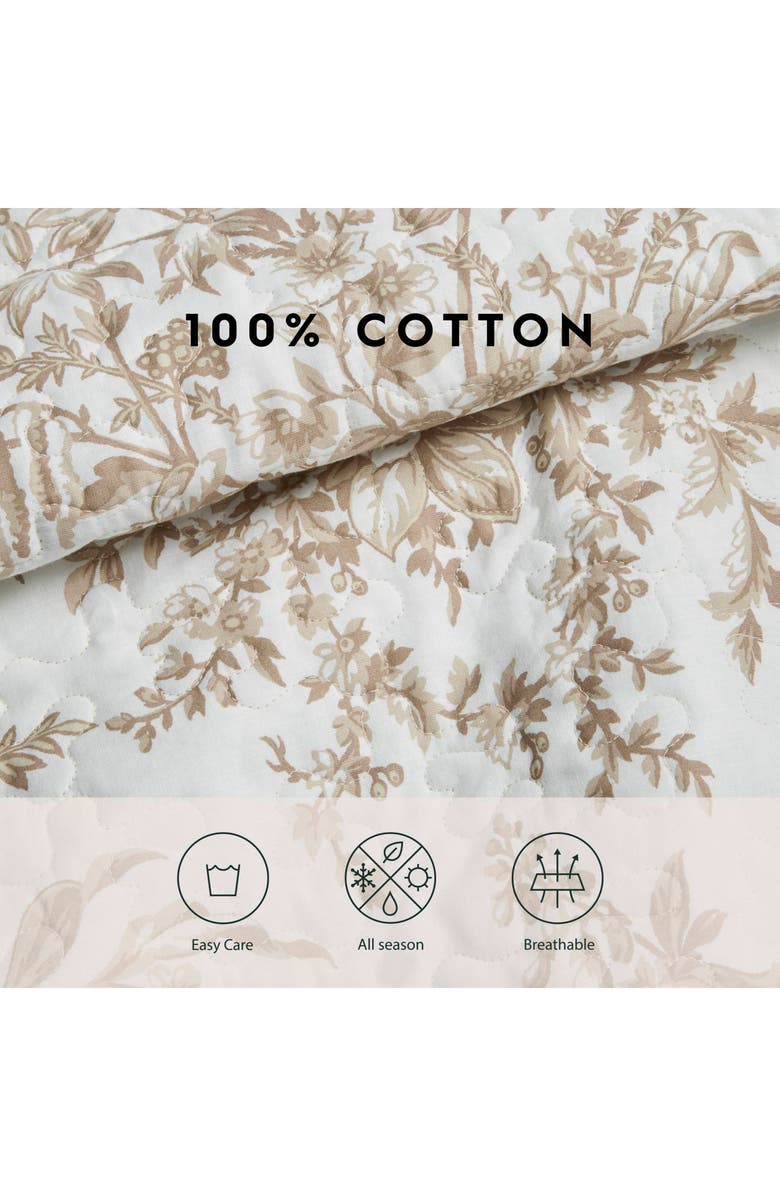 Laura Ashley Bedford Quilt & Sham Set, Alternate, color, Mocha