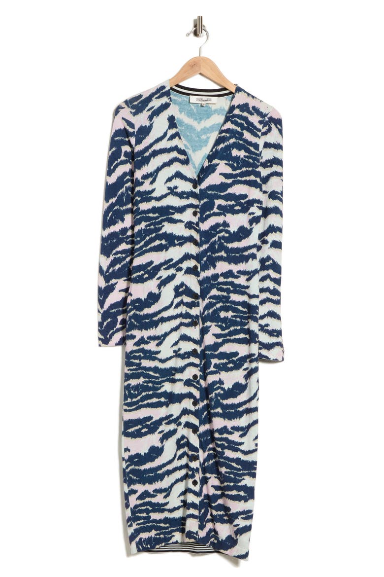 Venice Long Cardigan, Main, color, PALACE TIGER PRINTED