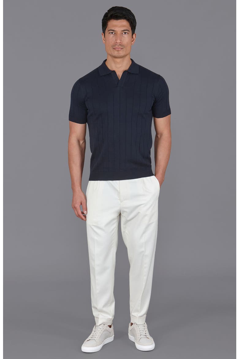 Cotton Selection Buttonless Polo Shirt, Alternate, color, Navy
