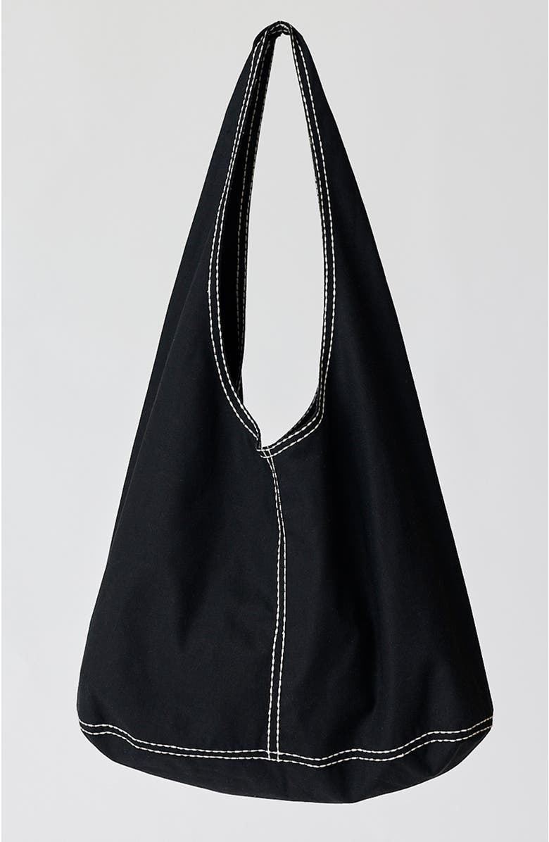 CRESCENT Contrast Stitch Hobo Bag, Main, color,