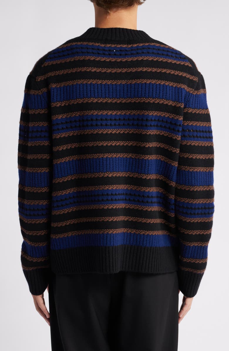 Wax London Scafell Stripe Wool V-Neck Sweater, Alternate, color,