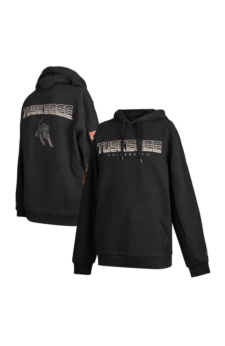 FISLL Men's FISLL  Black Tuskegee Golden Tigers Puff Print Sliced Pullover Hoodie, Main, color, Black