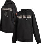 FISLL Men's FISLL Black Tuskegee Golden Tigers Puff Print Sliced Pullover Hoodie