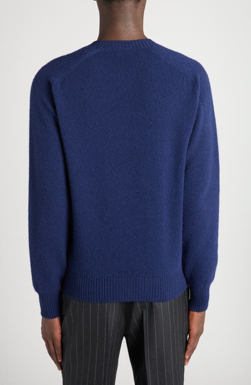 Tom Ford Men's Cashmere And Lambswool Raglan Crewneck Sweater In Blue