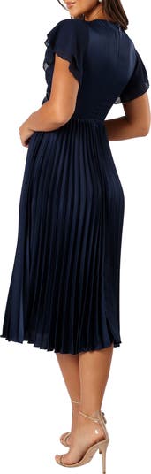 Nova Flutter Sleeve Midi Dress