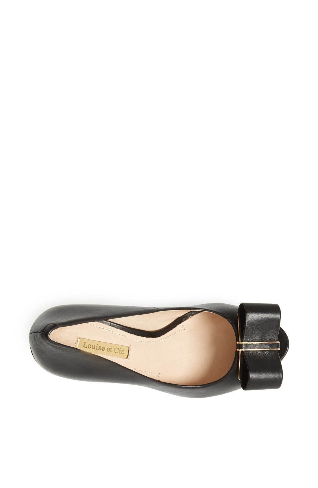 'Nadia' Pump, Alternate, color, BLACK LEATHER