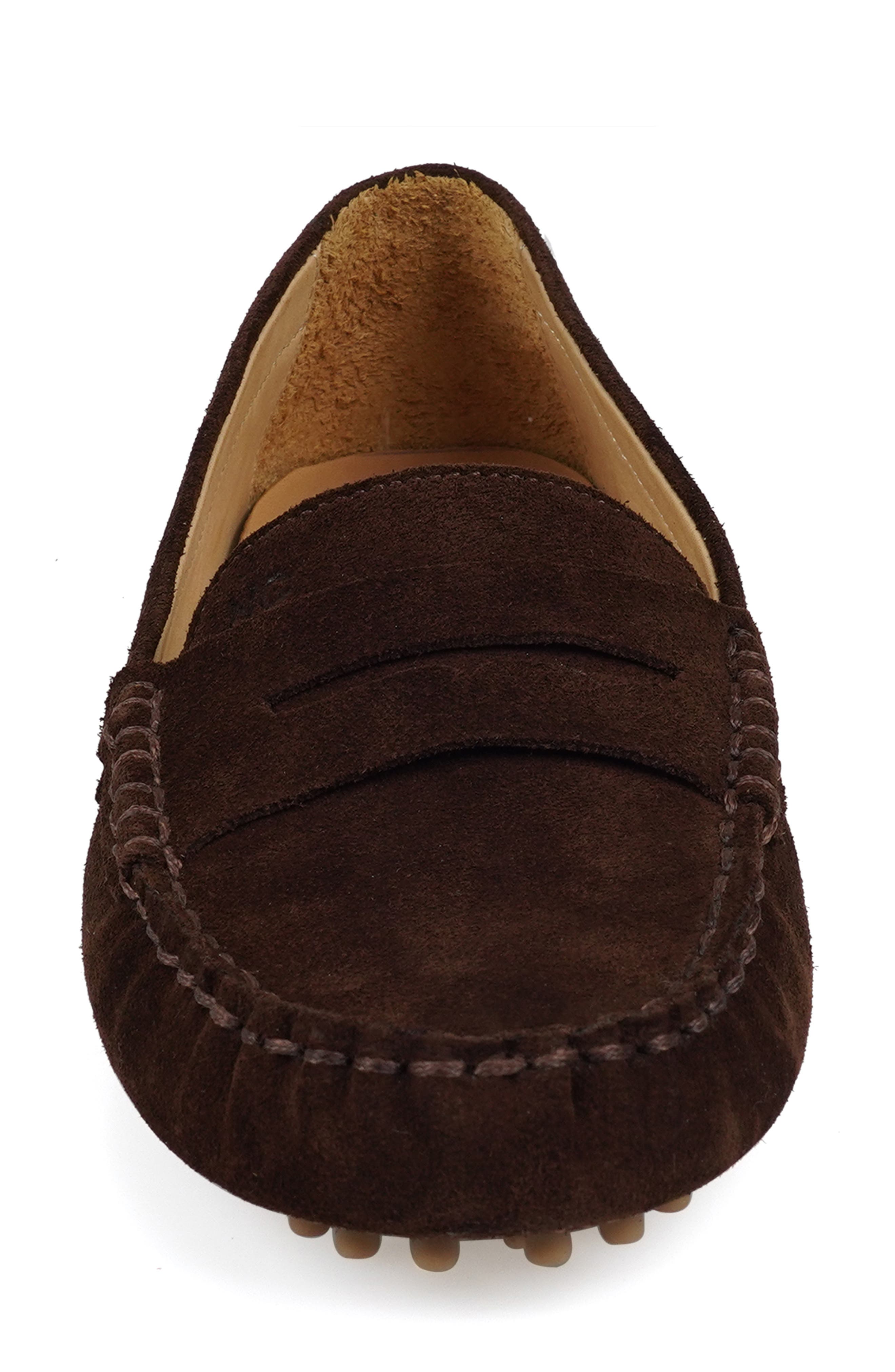 Talulah Penny Loafer, Alternate, color, BROWN SUEDE