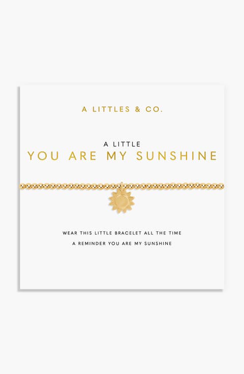 A Little 'You Are My Sunshine' Bracelet in Gold-Tone Plating