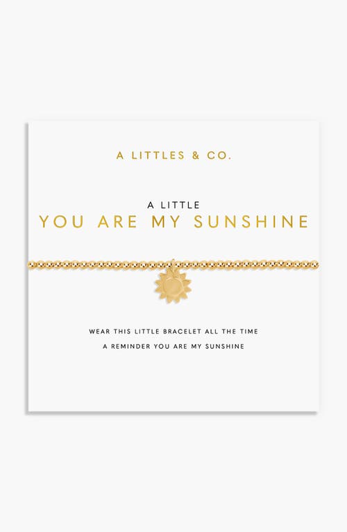 A Littles & Co. A Littles & Co A Little 'you Are My Sunshine' Bracelet In Gold