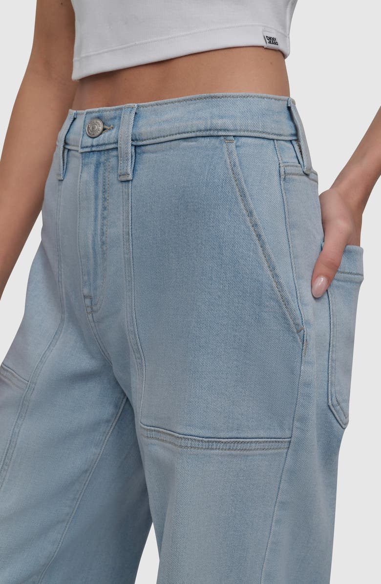 DKNY Jeans High Waist Seamed Utility Jeans, Alternate, color, Clifton