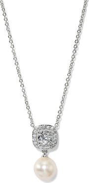 Nadri Undersea Cushion Halo Pearl Pendant Necklace