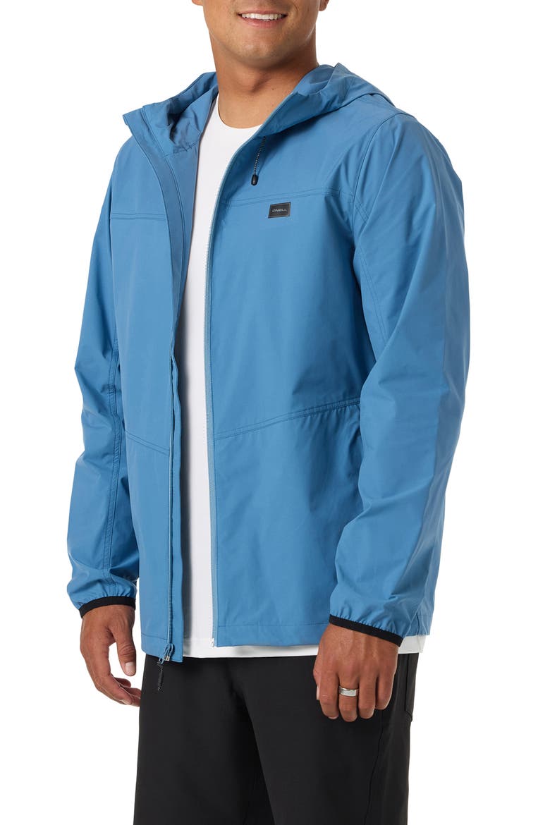 TRVLR Hooded Water Repellent Jacket, Alternate, color, CAPTAINS BLUE
