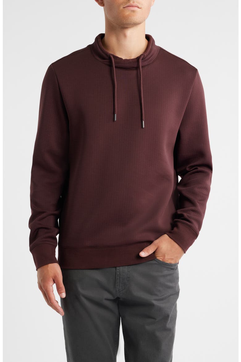 Drayton Crossover Mock Neck Sweatshirt, Main, color, BORDEAUX
