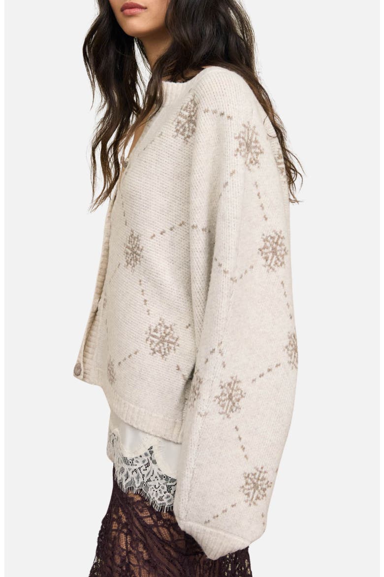 Jacquard Cardigan, Alternate, color, CREAM