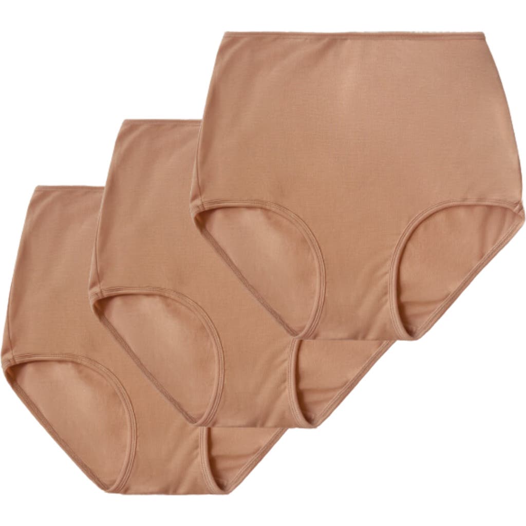 Proclaim 3-pack High-rise Ultra Soft Sustainable Briefs In Medium Nude