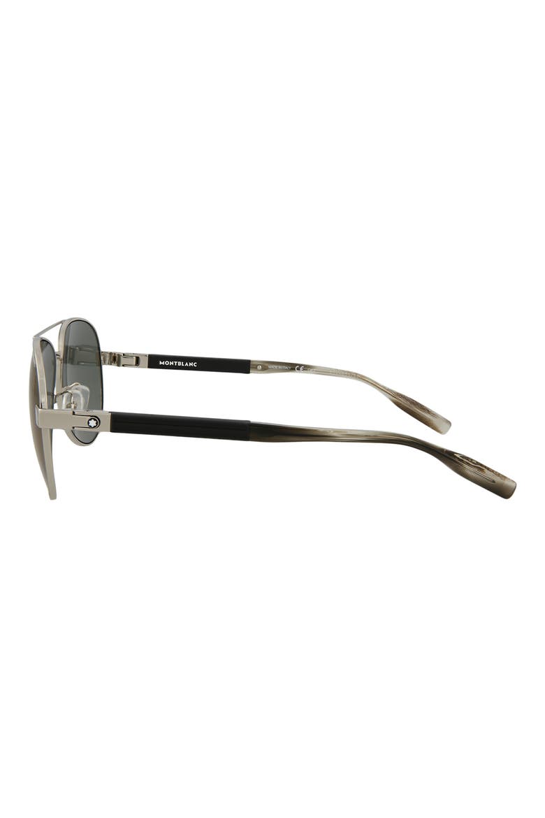 61mm Aviator Sunglasses, Alternate, color, SILVER BLACK GREY