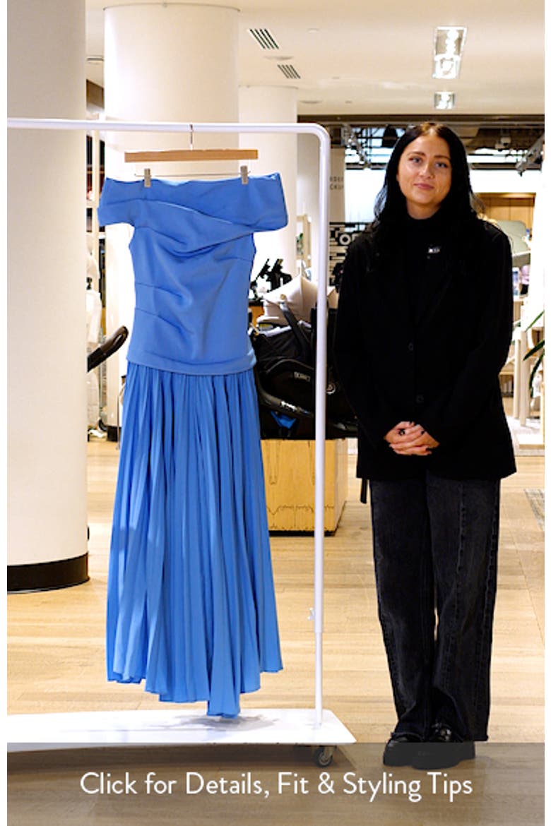 Haileypark Gathered Pleated Off the Shoulder Gown video
