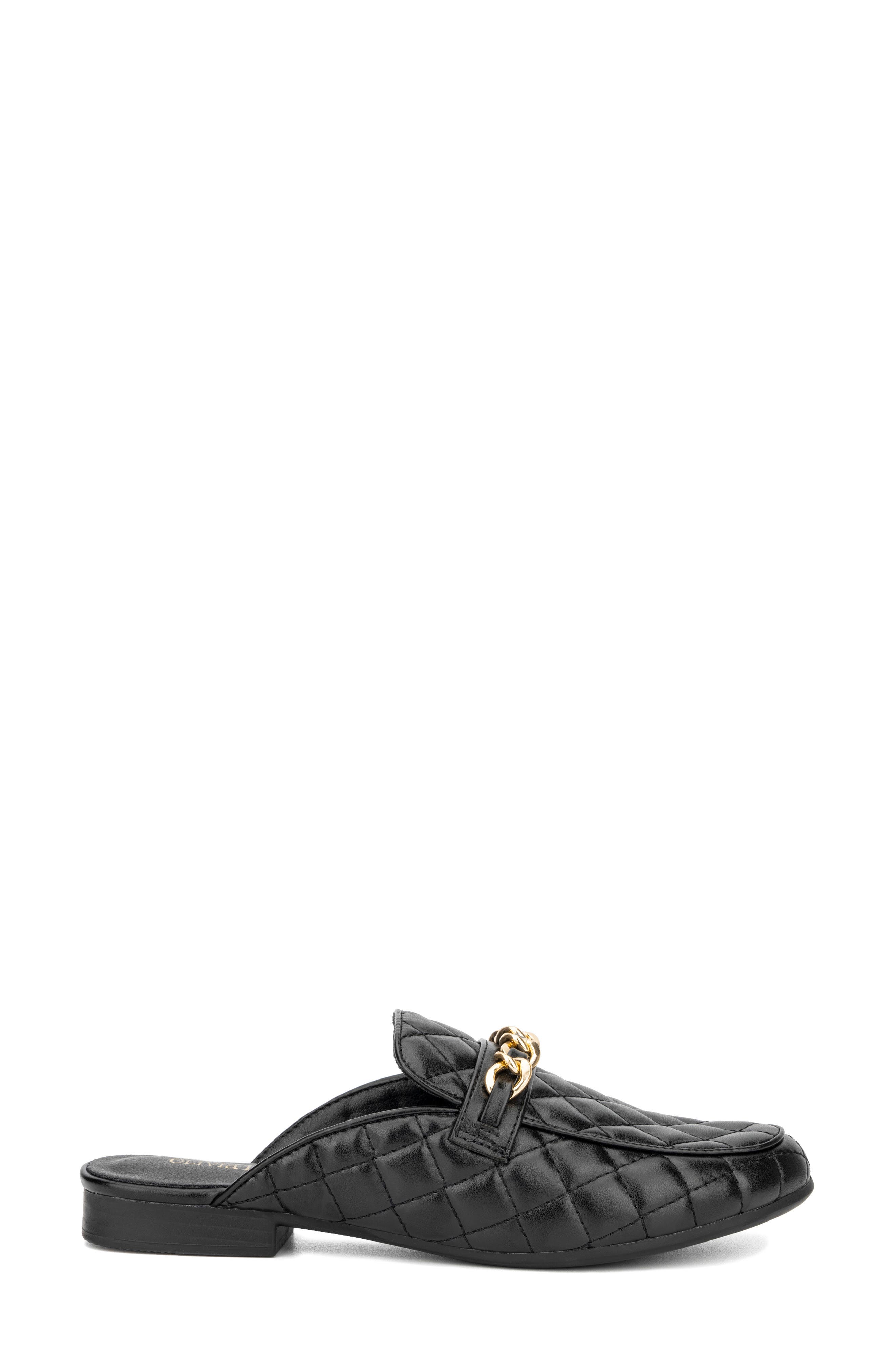 OLIVIA MILLER Amaia Quilted Loafer Mule, Alternate, color, 