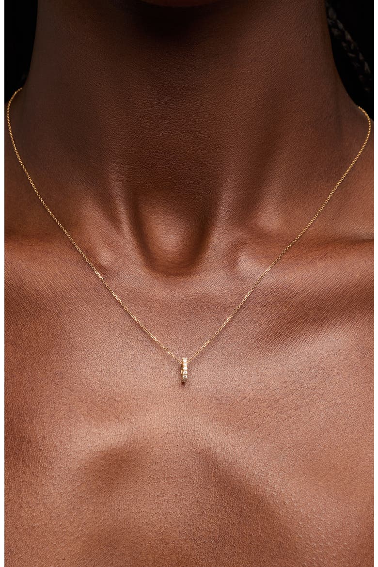 Solid Yellow Gold - Diamond Aurora Necklace, Alternate, color, Gold